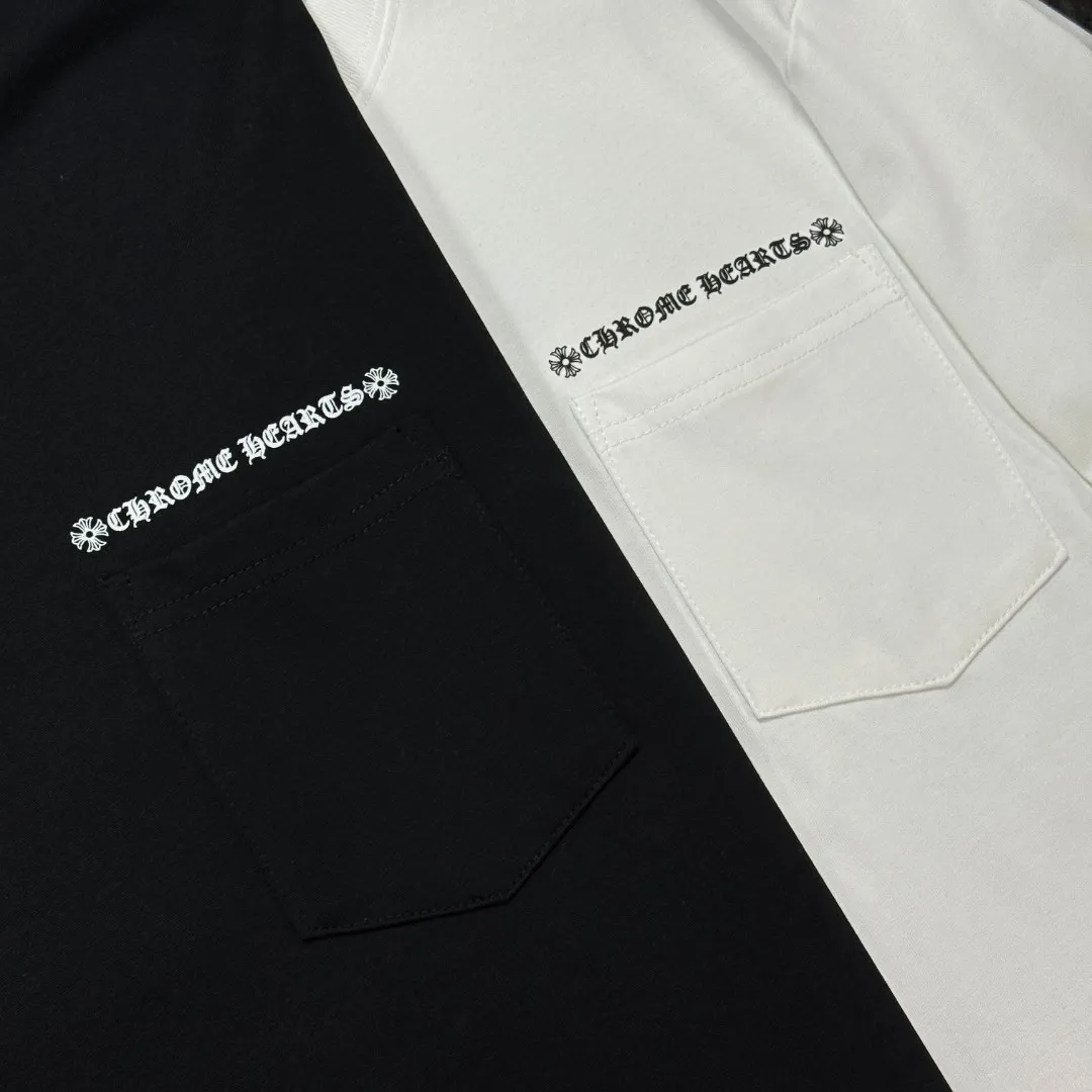 P170 Chrome Hearts Chrome Hearts 25 high-end versions. The fabric is made of 300 grams of high-density pure cotton. It does not deform or shrink. It has three labels. It is the same style for men and women. Technology: Digital printing. Color: White. Black. SIZE: S-XL.